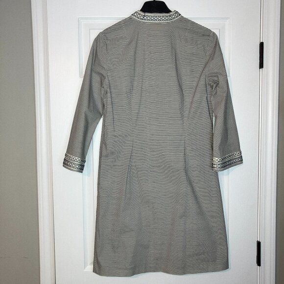 Tory Burch: Navy and White Striped Tunic Dress (size 4) - Picture 4 of 7